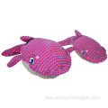 Interactive Two-color Whale Squeaky Plush Dog Toy